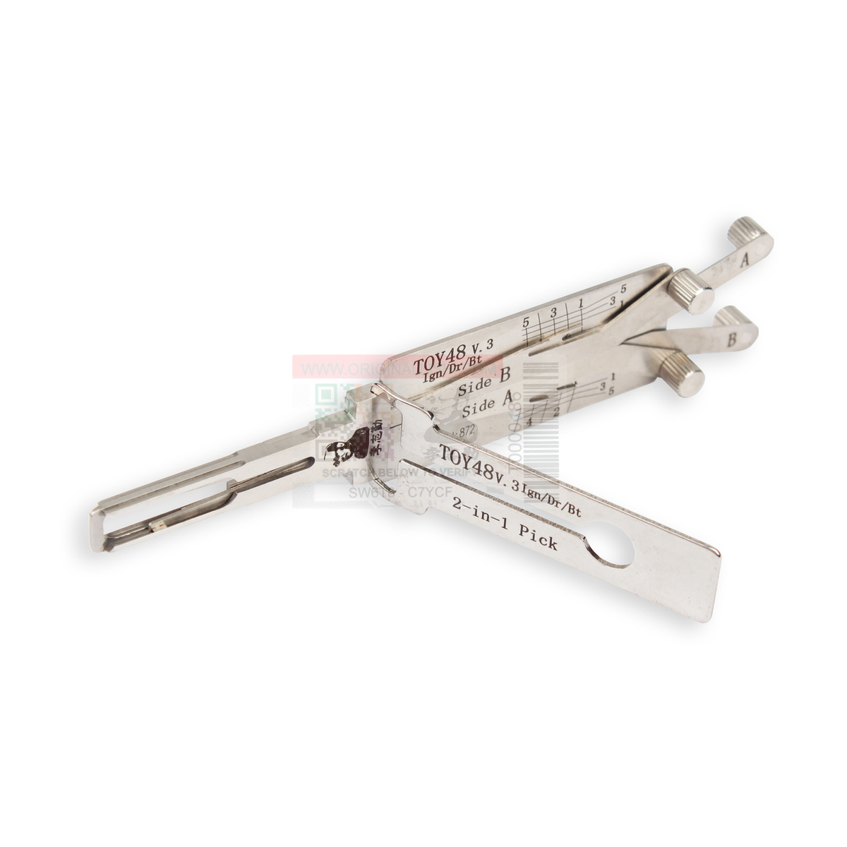 Original Lishi TOY48+AG automotive 2-in-1 pick and decoder