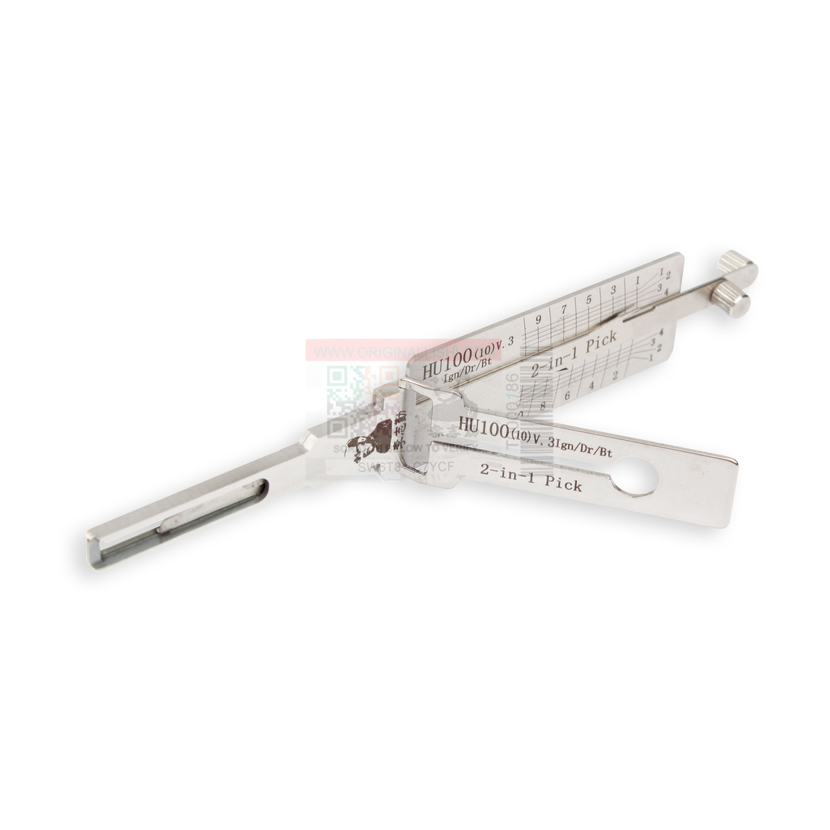 Original Lishi HU100+(10)-AG automotive 2-in-1 pick and decoder