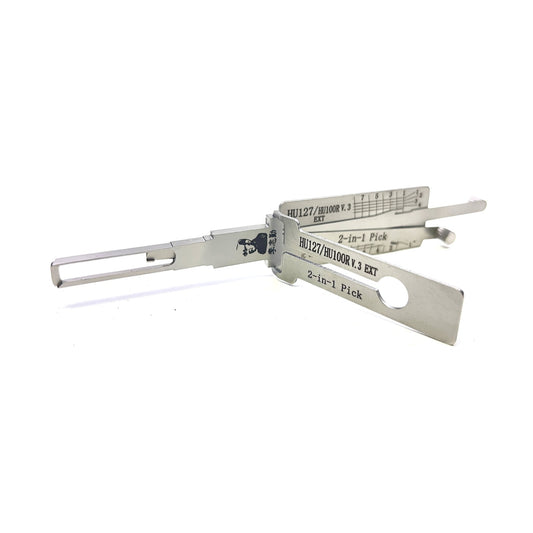 Original Lishi HU100R-EXT-V3-HU127-AG automotive 2-in-1 pick and decoder