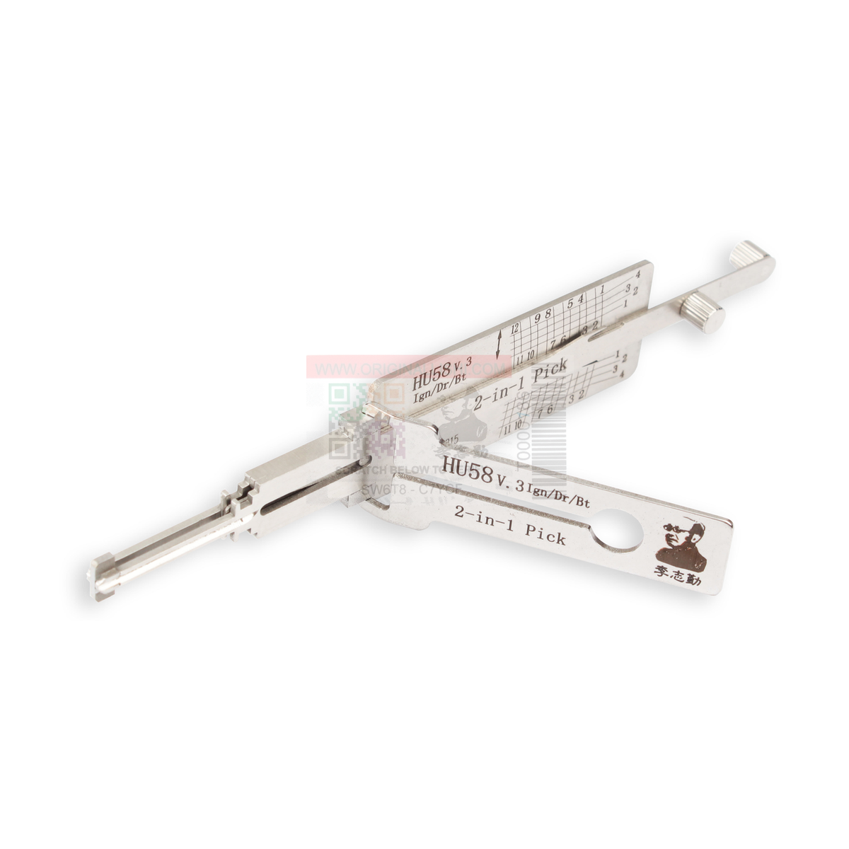 Original Lishi HU58+TL-AG automotive 2-in-1 pick and decoder