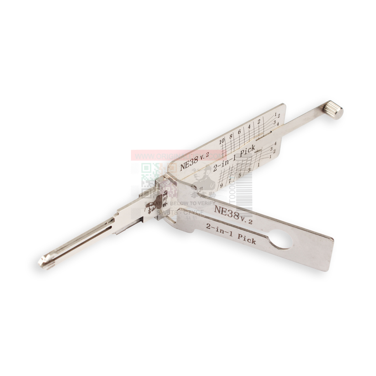 Original Lishi NE38 automotive 2-in-1 pick and decoder