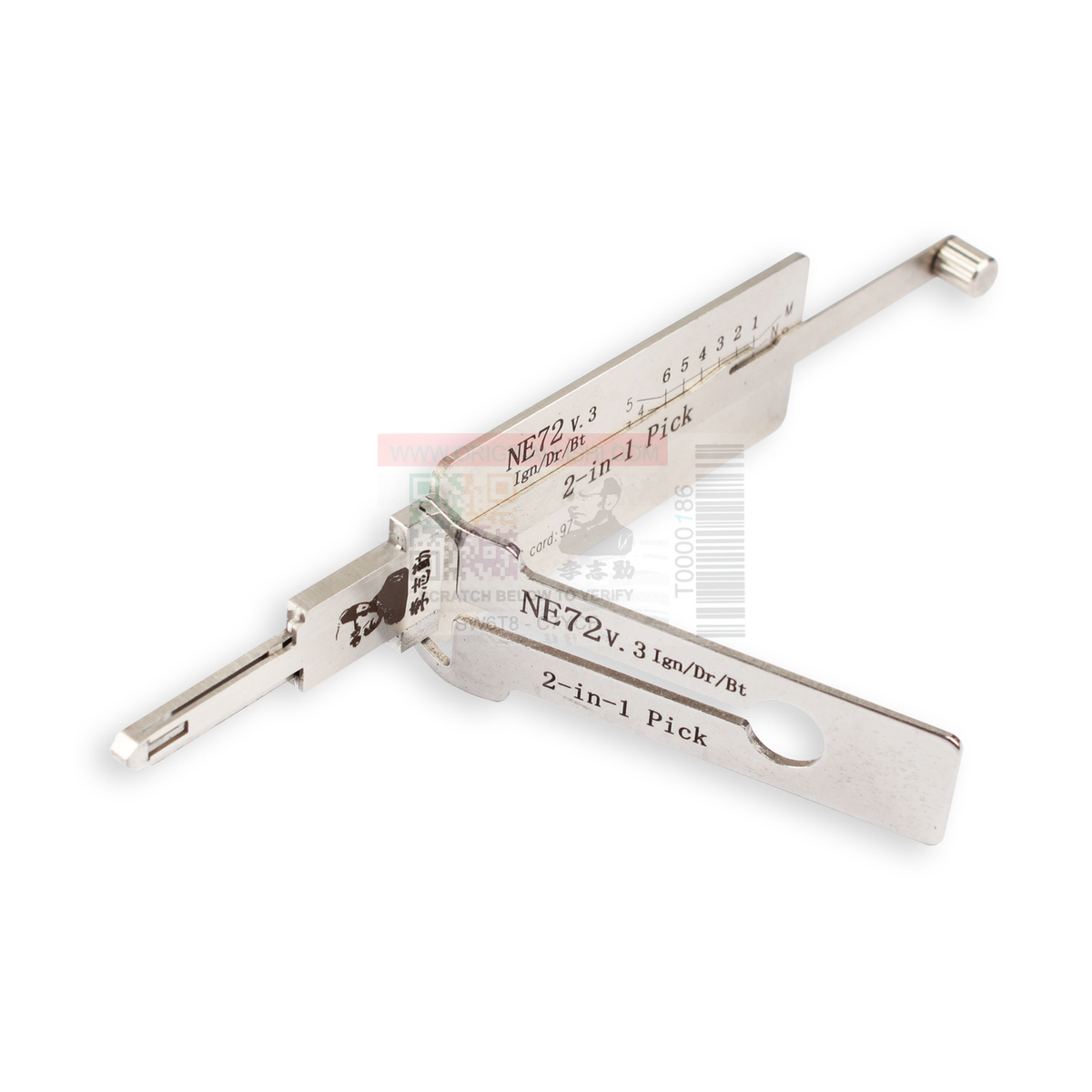 Original Lishi NE72+AG automotive 2-in-1 pick and decoder
