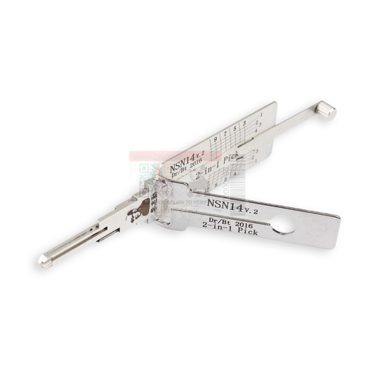 Original Lishi NSN14-AG Automotive 2-in-1 Pick & Decoder