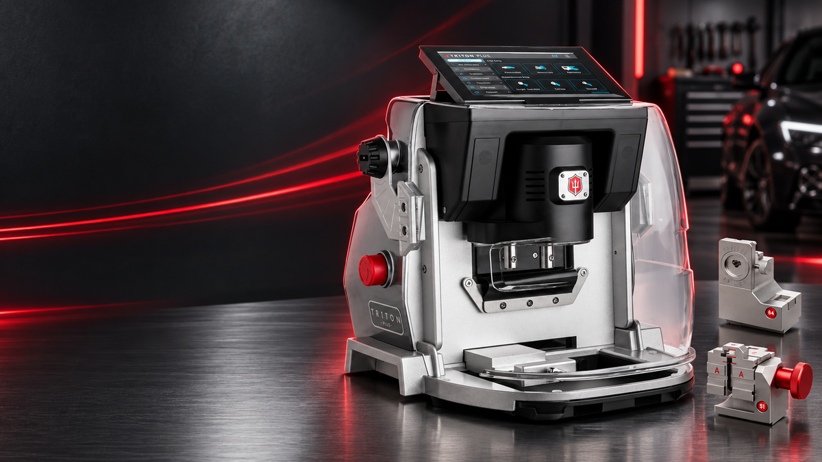 Triton PLUS precision automotive key cutting machines and accessories