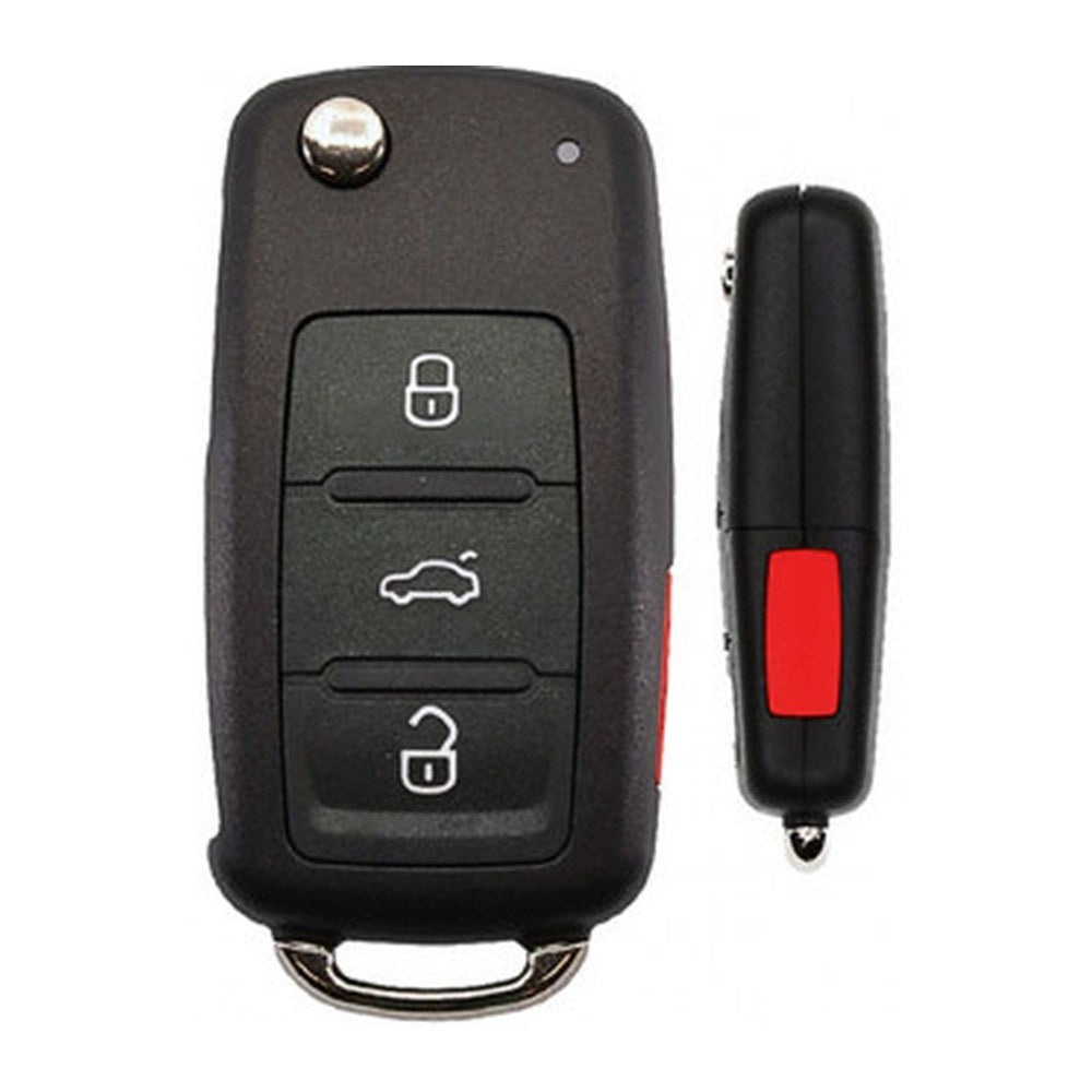 2004-2008 Volkswagen Touareg HU66 Smart Access Flip Key 4-Button ID46 315MHz | KR55WK45032 | 3D0-959-753-T